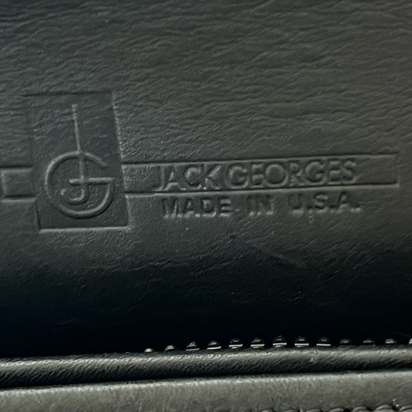 Jack Georges Classic Black Leather Briefcase - Picture 12 of 16